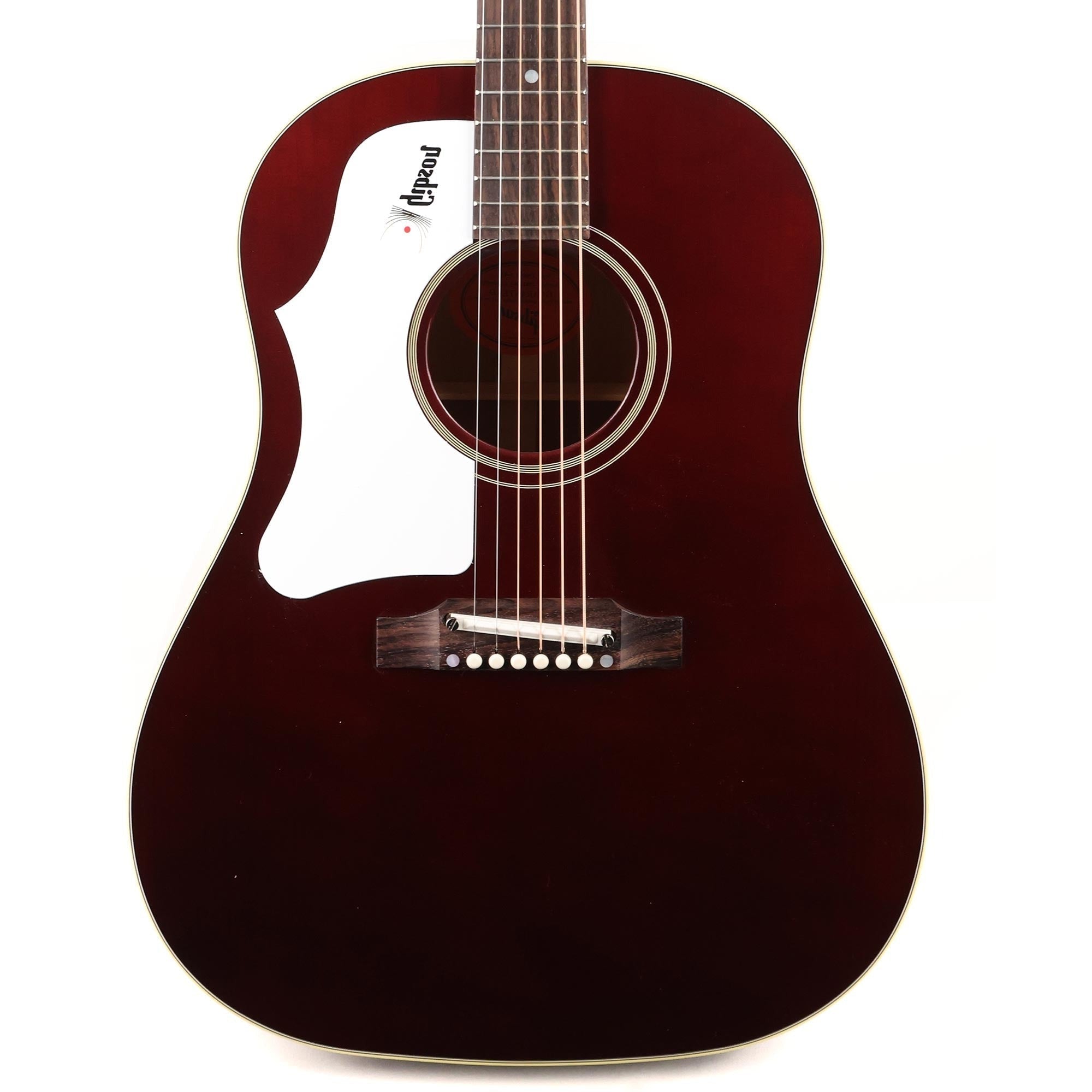 Gibson 60s J-45 Original, Adj Saddle (No pickup; Left-handed) Acoustic Guitar, Wine Red