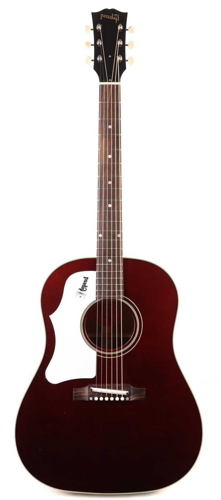 Gibson 60s J-45 Original, Adj Saddle (No pickup; Left-handed) Acoustic Guitar, Wine Red