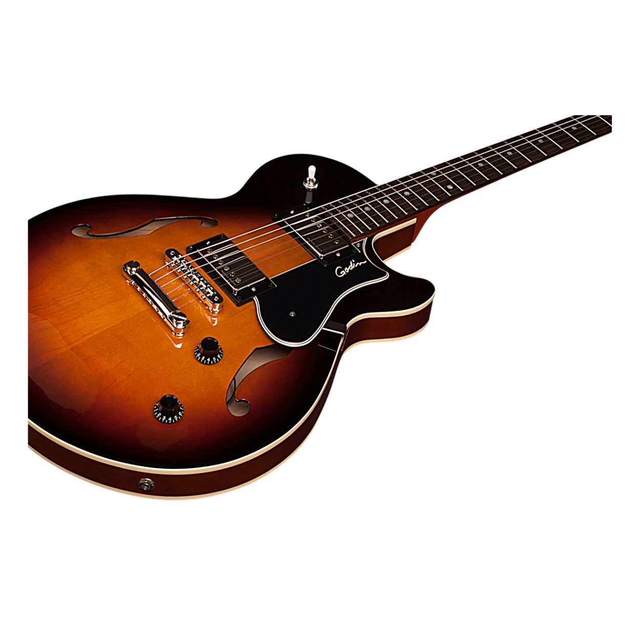 GODIN MONTREAL PREMIERE SUNBURST HG WITH BIGSBY HOLLOWBODY ELECTRIC GUITAR - SUNBURST |  GODIN GUITAR |  ELECTRIC GUITAR |  Zoso Music