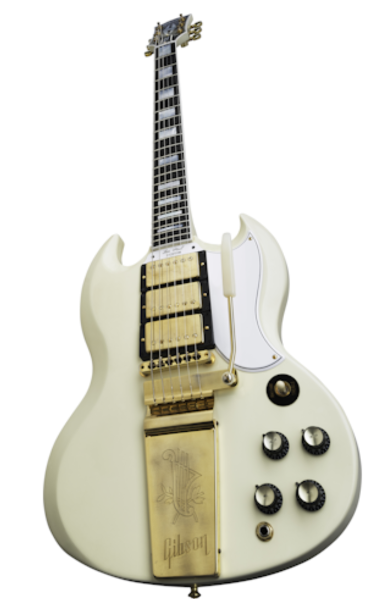 Gibson 1963 Les Paul SG Custom Reissue 3-Pickup w/ Maestro VOS Electric Guitar, Classic White (SGC63VOCWGM1) |  GIBSON |  ELECTRIC GUITAR |  Zoso Music