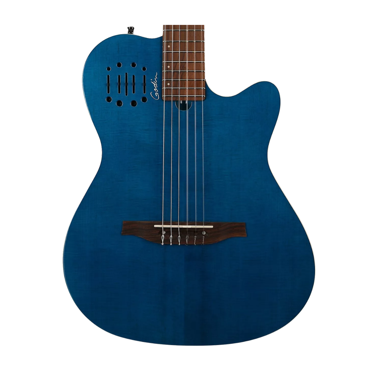 GODIN MULTIAC NYLON ENCORE TRANS BLUE LTD ELECTRIC GUITAR CLASSICAL GUITAR