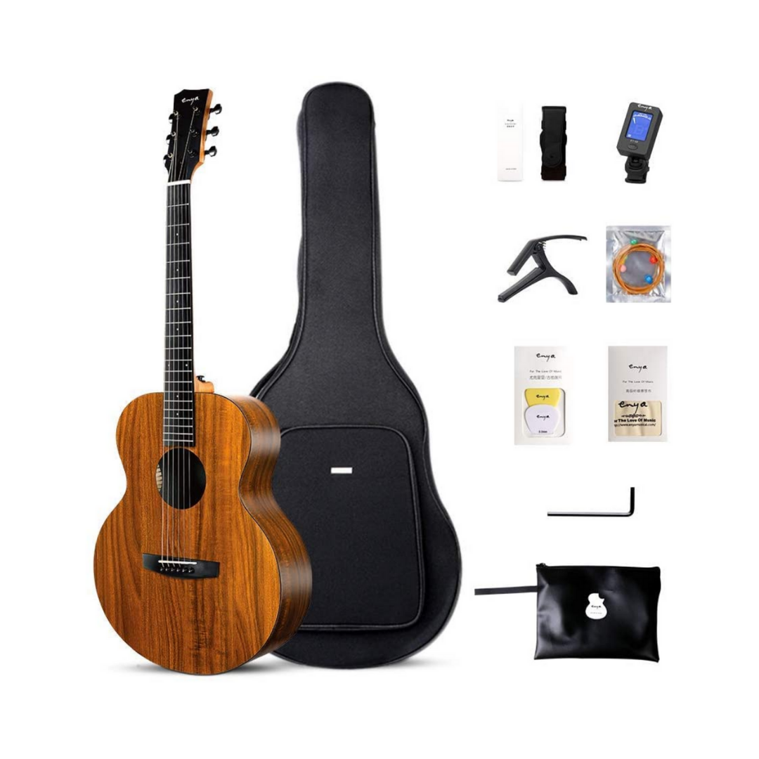 Enya EM-X1 36" Acoustic Guitar HPL Koa With Bag And Accessories | ENYA , Zoso Music