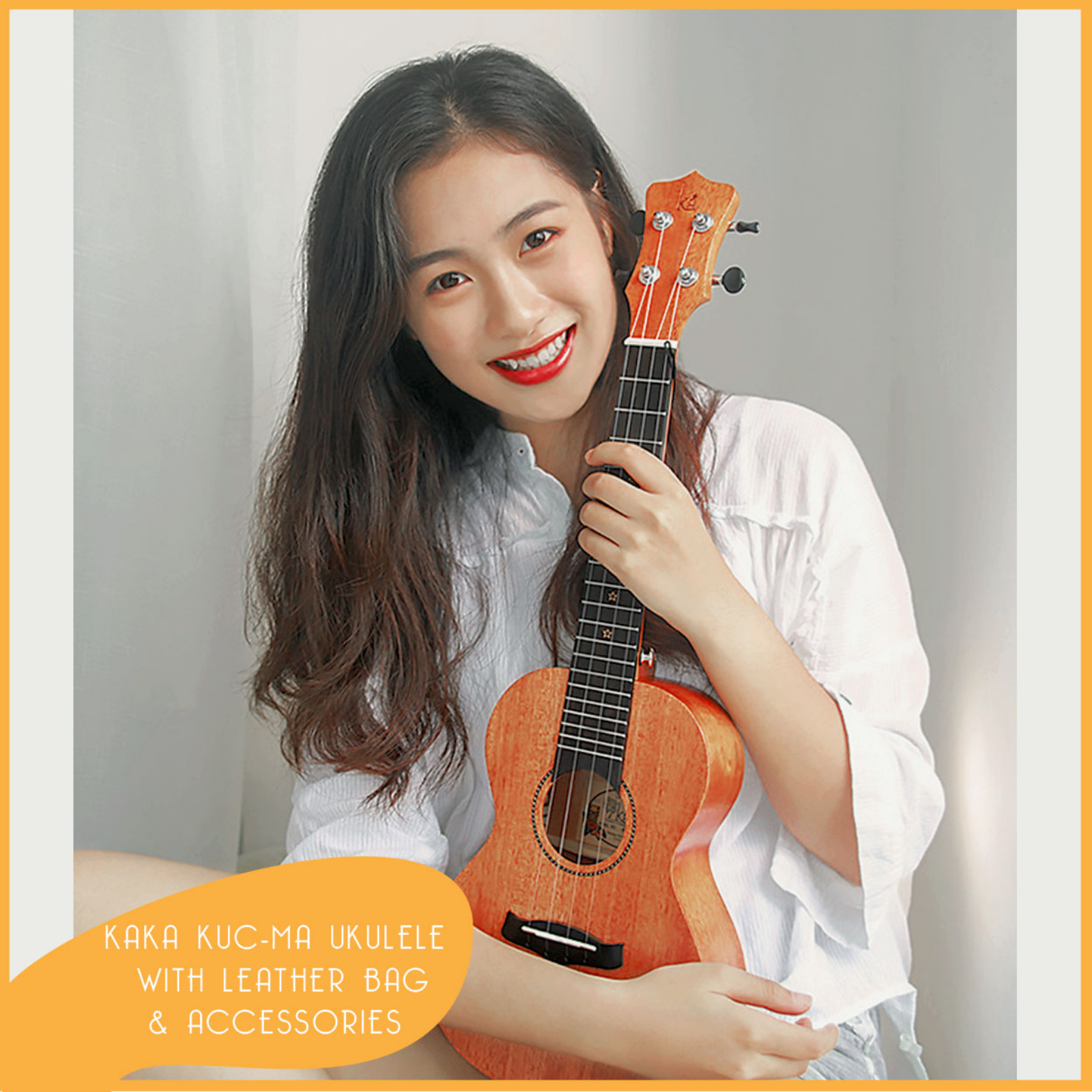 KAKA 23 INCH SIZE CONCERT UKULELE KUC MA PACKAGE (W/BAG,TUNER,PICKS,POLISHING CLOTH,CAPO,FINGER SHAKER), KAKA, UKULELE, kaka-ukulele-kucma-p, ZOSO MUSIC SDN BHD
