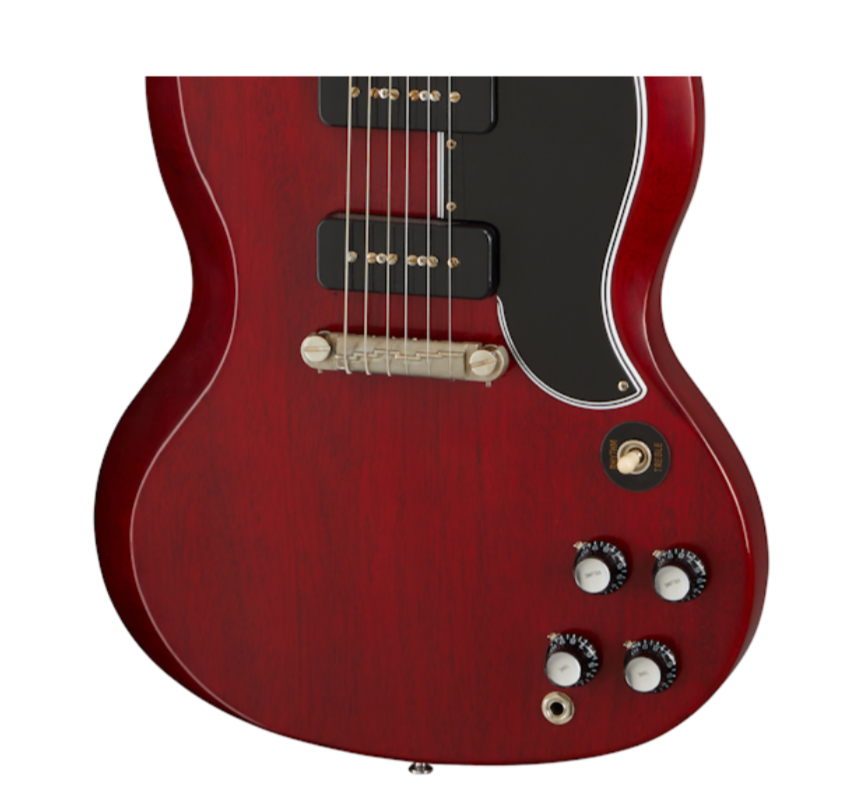 Gibson 1963 SG Special Reissue Lightning Bar VOS Electric Guitar, Cherry Red (SGSP63VOCHNH1)