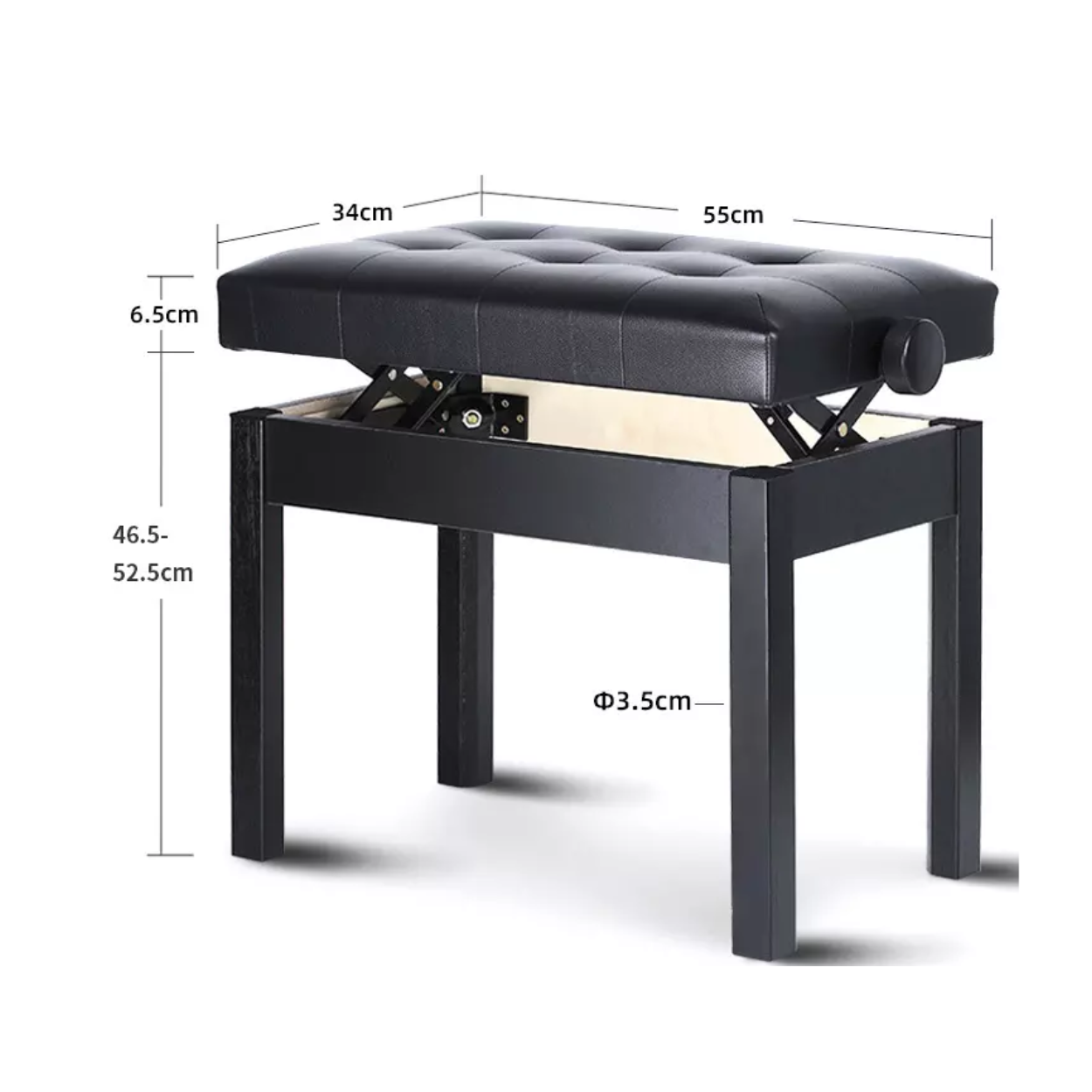 NEOWOOD BA212 ADJUSTABLE PIANO STOOL (ONE SEATED) |  NEOWOOD |  KEYBOARD & PIANO ACCESSORIES |  Zoso Music