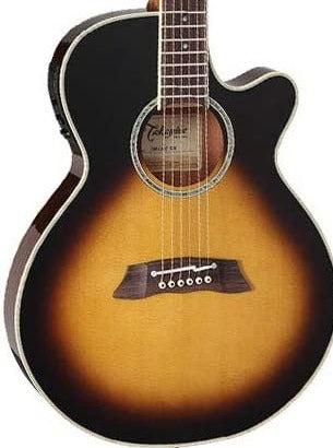 TAKAMINE TSP138CTBS PRO SERIES THINLINE FX CUTAWAY ACOUSTIC-ELECTRIC GUITAR, CT-3N PREAMP & SEMI-HARD CASE (MADE IN JAPAN)