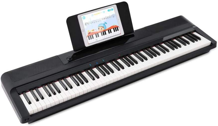 The ONE Nex Smart Piano With 88 Hammer Keys W/U-Shape Piano Stand (Black Color)