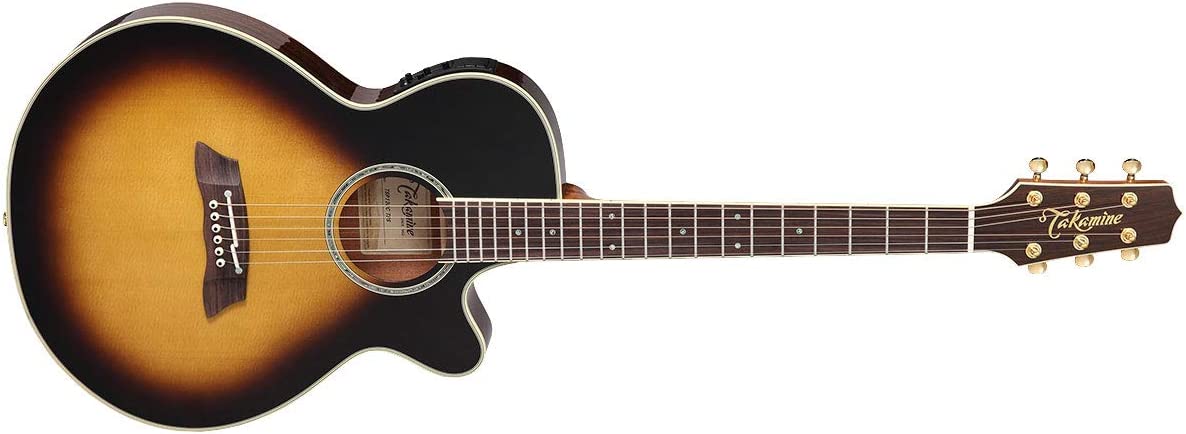 TAKAMINE TSP138CTBS PRO SERIES THINLINE FX CUTAWAY ACOUSTIC-ELECTRIC GUITAR, CT-3N PREAMP & SEMI-HARD CASE (MADE IN JAPAN)