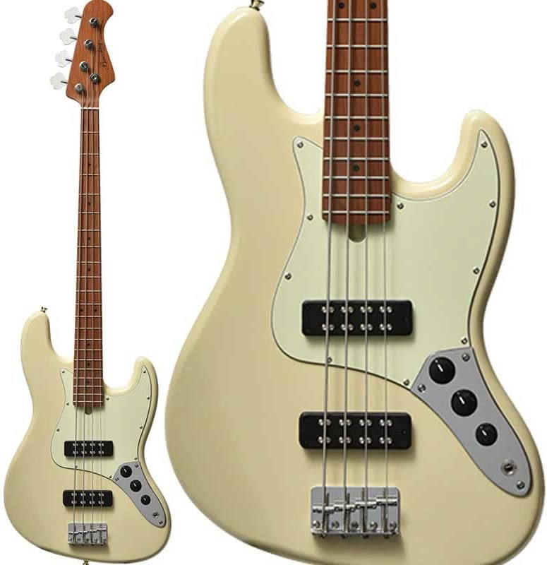 Bacchus Bjb-2-rsm/m-owh Universe Series Roasted Maple Electric Bass, Olympic White With Bag |  BACCHUS |  BASS GUITAR |  Zoso Music