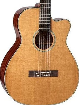 TAKAMINE EF740FS-TT THERMAL TOP SERIES OM CUTAWAY ACOUSTIC-ELECTRIC GUITAR, TLD-2 PREAMP & HARD CASE (MADE IN JAPAN)