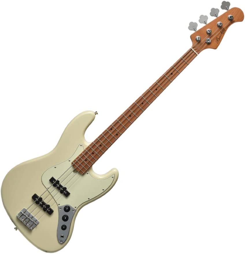 Bacchus Bjb-1-rsm/m-owh Universe Series Roasted Maple Electric Bass, Olympic White With Bag |  BACCHUS |  BASS GUITAR |  Zoso Music