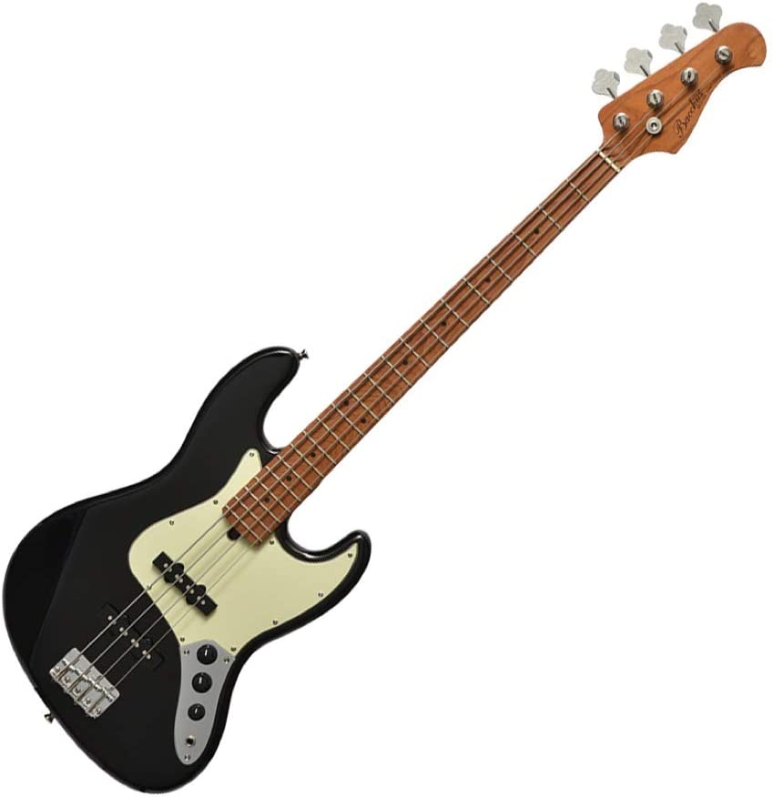Bacchus Bjb-1-rsm/m-blk Universe Series Roasted Maple Electric Bass, Black With Bag |  BACCHUS |  BASS GUITAR |  Zoso Music