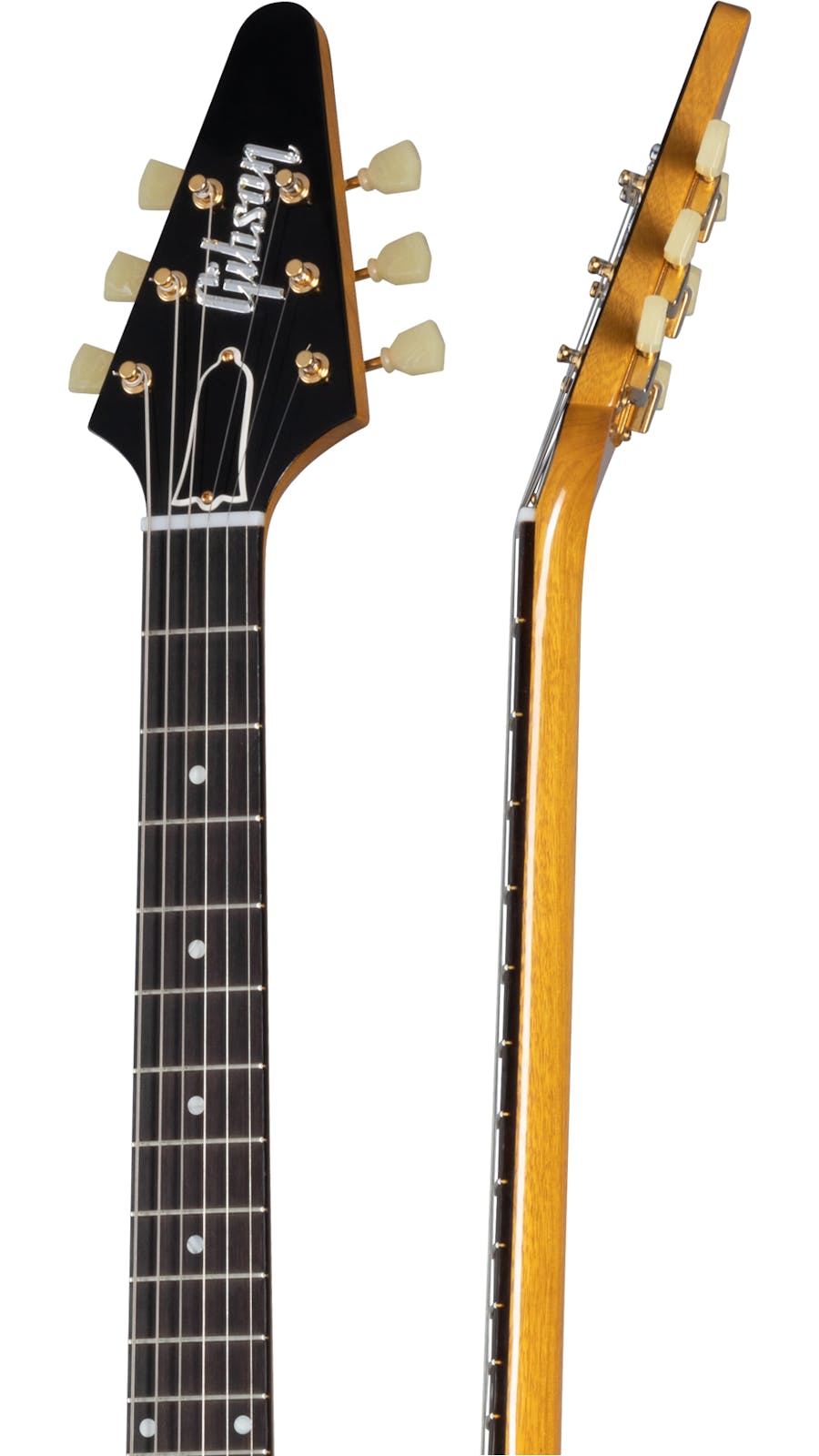 Gibson 1958 Korina Flying V White Pickguard Electric Guitar, Natural (58KFVVOGH1)