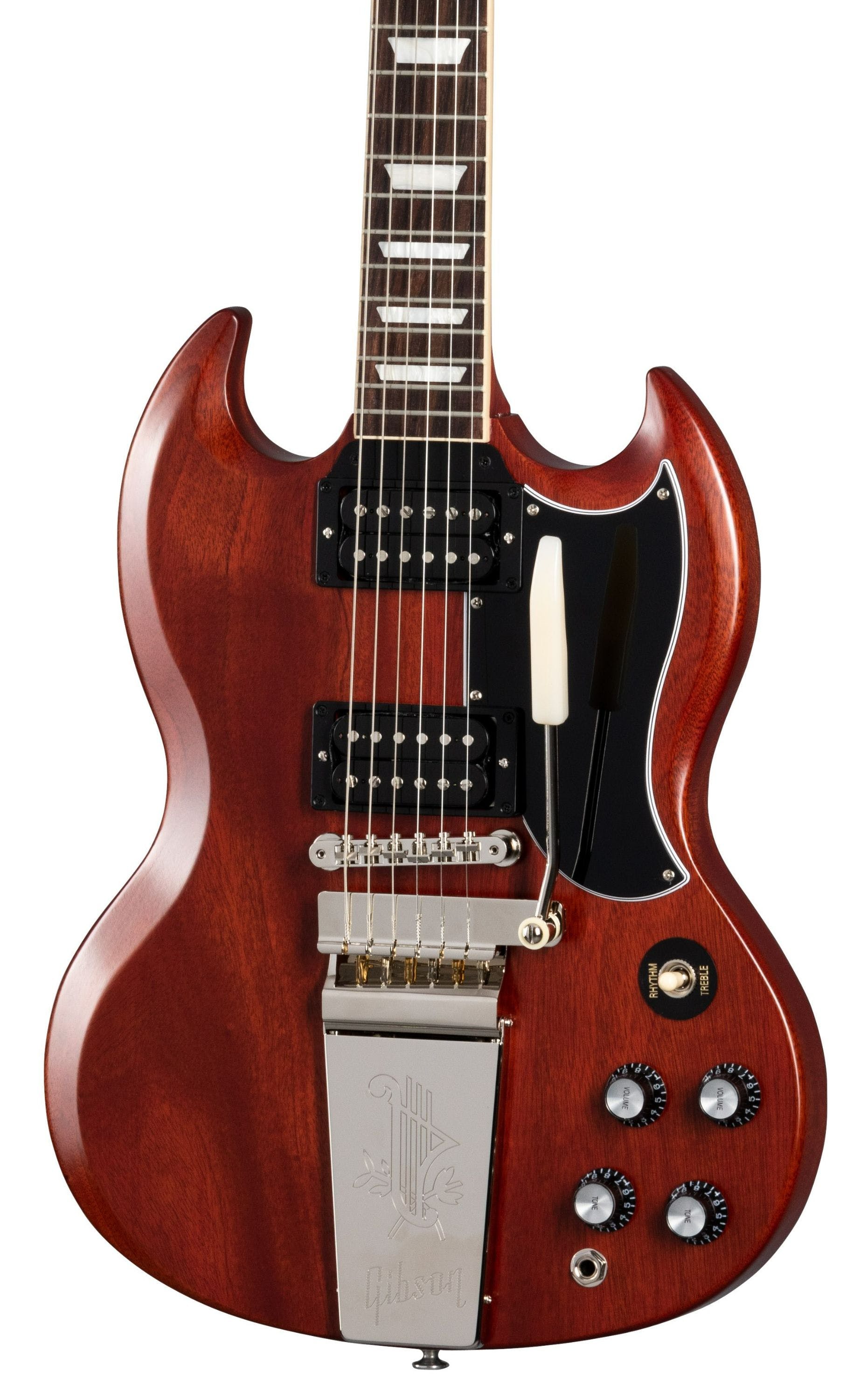 Gibson SG Standard '61 Maestro Vibrola Faded Electric Guitar, Vintage Cherry Satin |  GIBSON |  ELECTRIC GUITAR |  Zoso Music