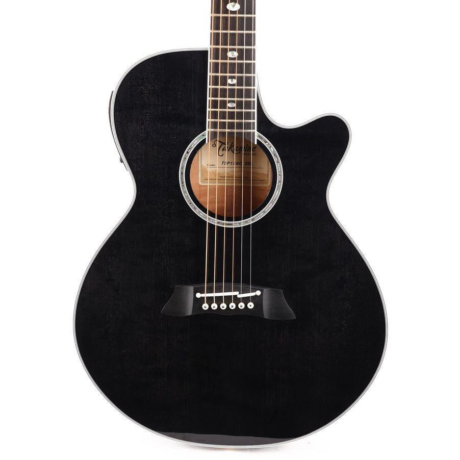 TAKAMINE TSP158C SBL PRO SERIES THINLINE FX CUTAWAY ACOUSTIC-ELECTRIC GUITAR, CT-3N PREAMP & SEMI-HARD CASE (MADE IN JAPAN)