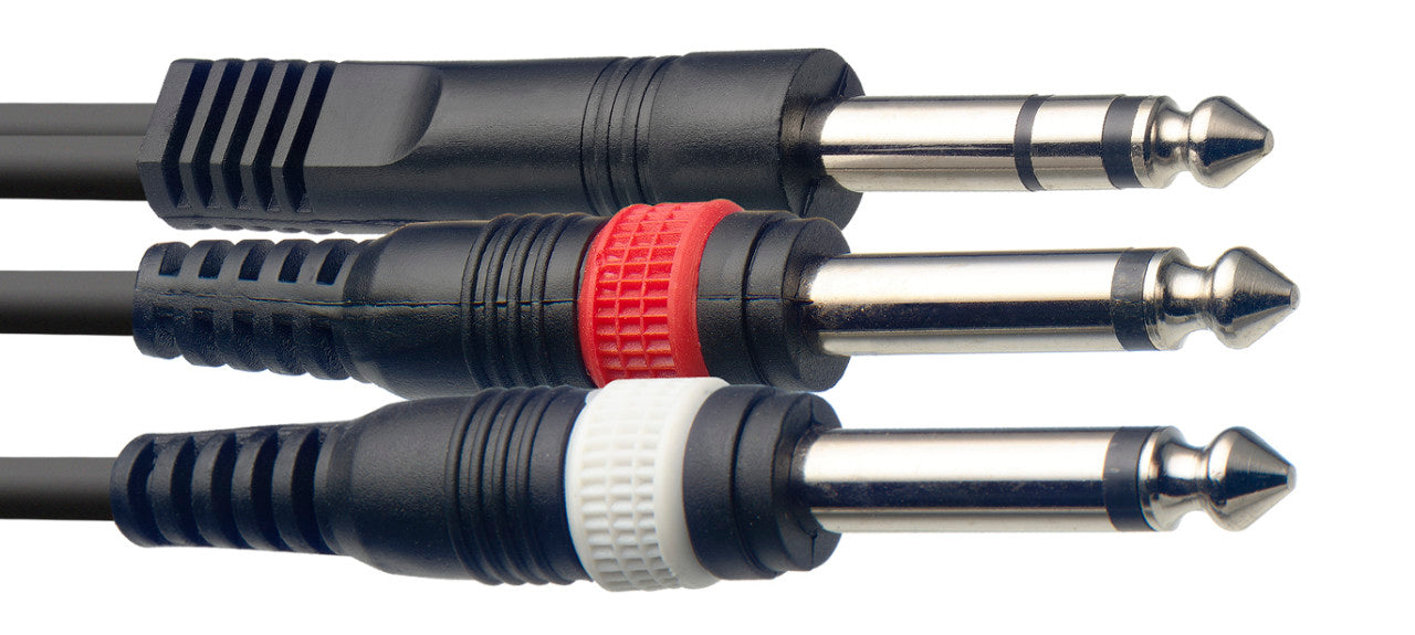 STAGG SYC3/PS2PE Y CABLE 1/4IN TRS TO 1/4IN TS 3 METER, STAGG, CABLES, stagg-cable-syc3ps2pe, ZOSO MUSIC SDN BHD