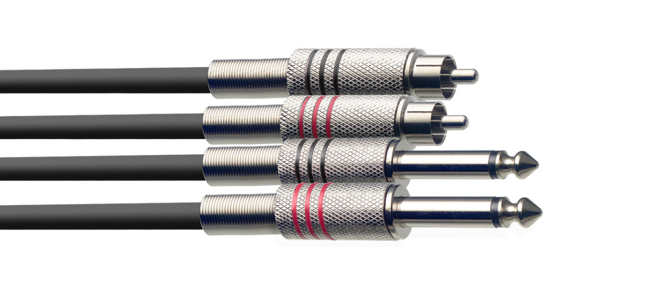 STAGG STC3PCM TWIN CABLE JACK/RCA (M/M) 3M (10