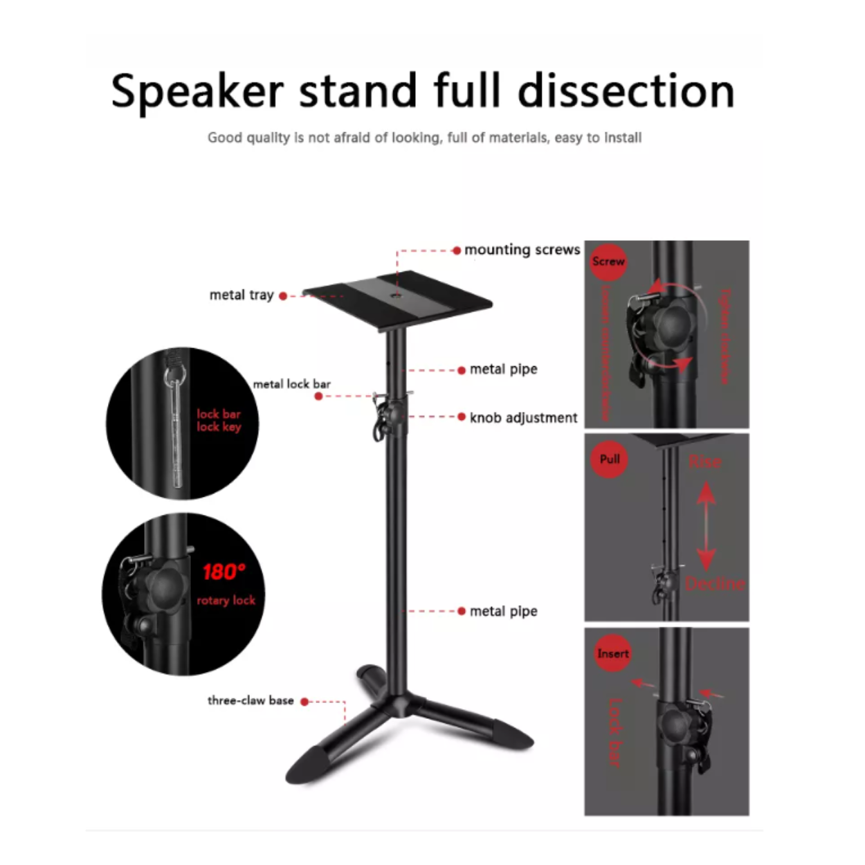 NEOWOOD LKT-610 STUDIO MONITOR STAND |  NEOWOOD |  STUDIO MONITOR STAND |  Zoso Music