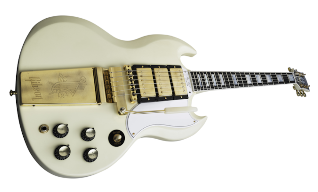 Gibson 1963 Les Paul SG Custom Reissue 3-Pickup w/ Maestro VOS Electric Guitar, Classic White (SGC63VOCWGM1) |  GIBSON |  ELECTRIC GUITAR |  Zoso Music