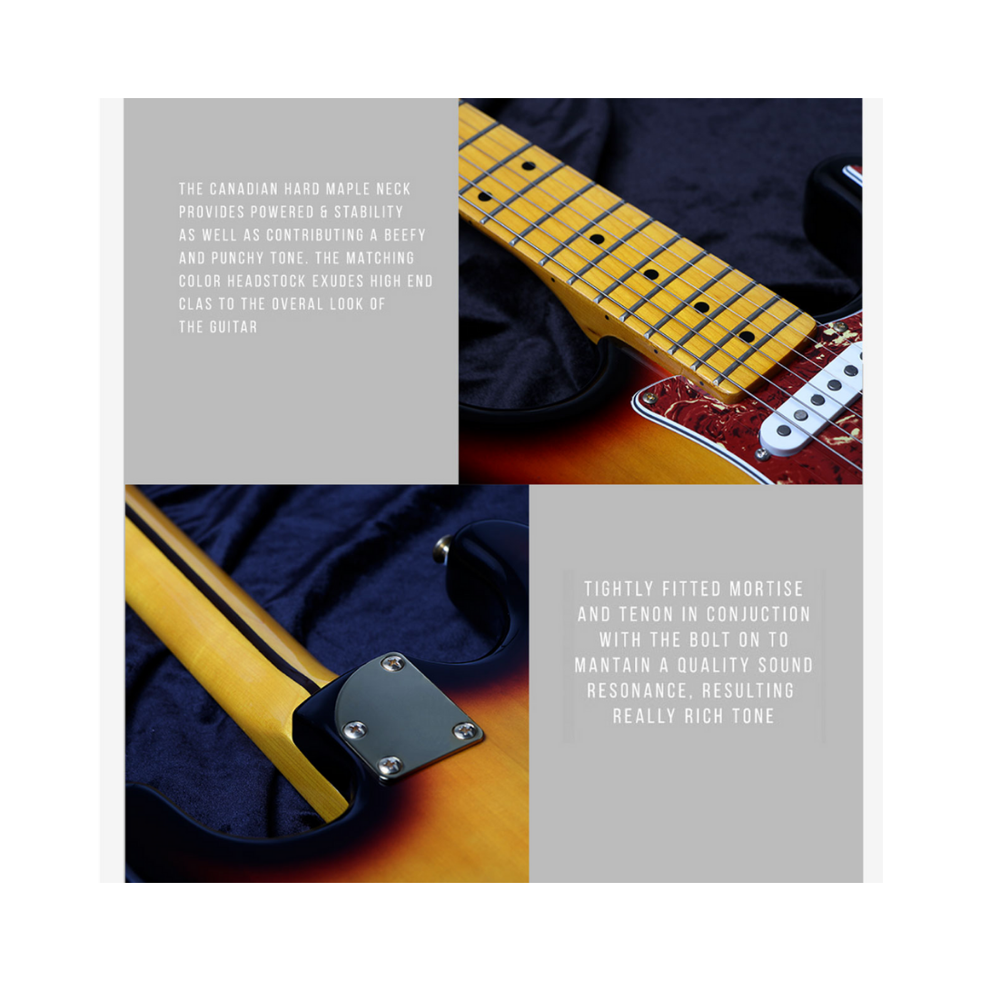 J&D ST HP (HIGH POWER) STRATOCASTER ELECTRIC GUITAR WTIH WILKINSON HARDWARE BLACK, J&D, ELECTRIC GUITAR, j-d-electric-guitar-st-hp-bk, ZOSO MUSIC SDN BHD