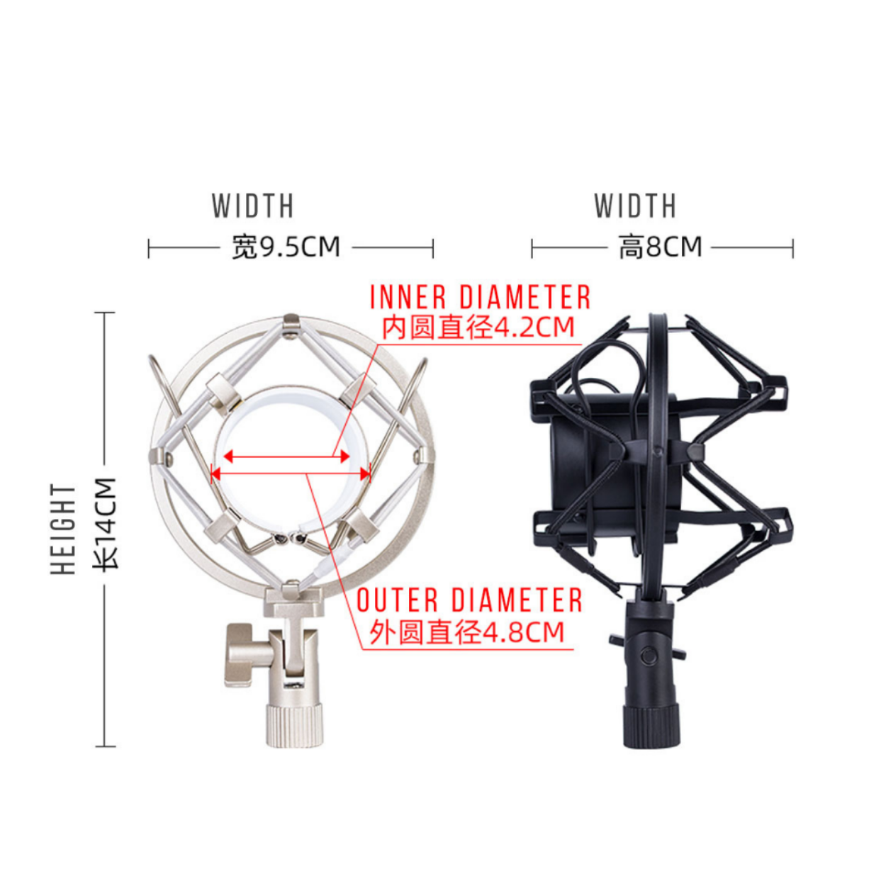 NEOWOOD M15 ALU SHOCK MOUNT ALUMINIUM ALLOY, NEOWOOD, MICROPHONE ACCESSORIES, neowood-microphone-accessories-neo-m15-alu, ZOSO MUSIC SDN BHD