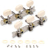 CHROME + WHITE 3 ON A PLATE GUITAR MACHINE HEADS TUNING PEGS KEYS TUNERS (ACOUSTIC GUITAR/ ZOSO) | KM , Zoso Music