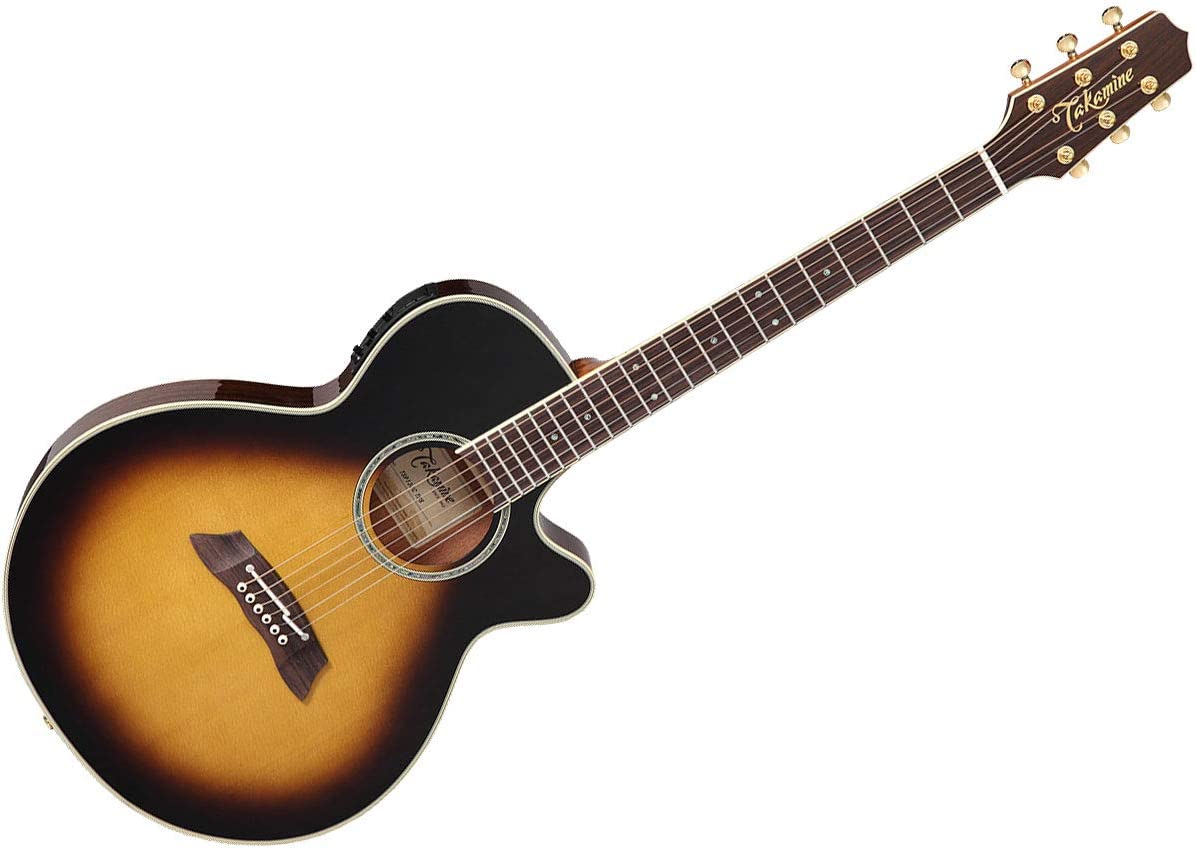 TAKAMINE TSP138CTBS PRO SERIES THINLINE FX CUTAWAY ACOUSTIC-ELECTRIC GUITAR, CT-3N PREAMP & SEMI-HARD CASE (MADE IN JAPAN)