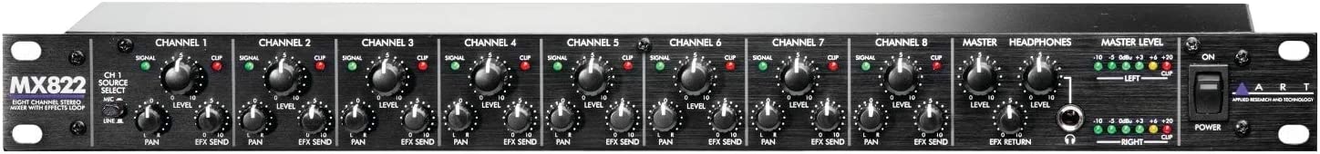 ART MX822 Stereo Rackmount Mixer |  ART PRO AUDIO |  MIXER-ANALOG |  Zoso Music