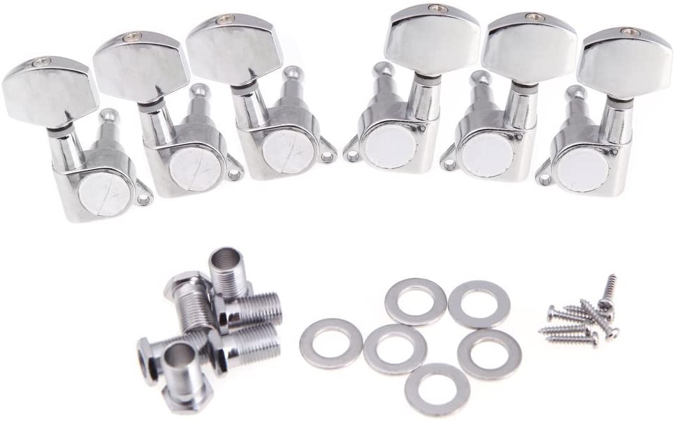 SILVER ELECTRIC ALP015 R ACOUSTIC GUITAR MACHINE HEAD TUNING PEG RIGHT, KM, GUITAR & BASS ACCESSORIES, km-guitar-bass-accessories-km-alp-015-r, ZOSO MUSIC SDN BHD
