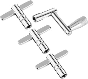CONTINUOUS MOTION SPEED KEY TUNER RATCHET UNIVERSAL DRUM TUNING KEY STANDARD CHROME DK-3 (ZOSO) | KM , Zoso Music