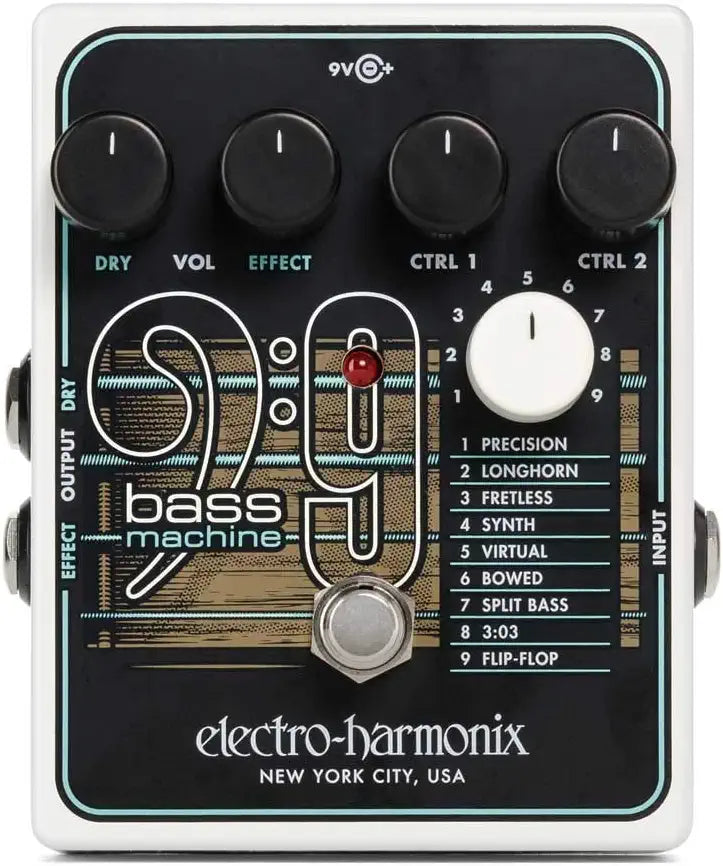 Electro-Harmonix BASS9 Bass Machine Guitar Effects Pedal | ELECTRO-HARMONIX , Zoso Music