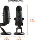 BLUE MICROPHONES YETI USB MICROPHONE, BLACKOUT |  BLUE MICROPHONE |  USB MICROPHONE |  Zoso Music