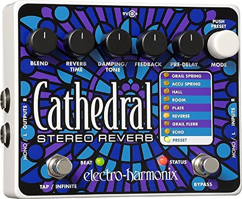 Electro-Harmonix Cathedral Stereo Reverb Guitar Effects Pedal | ELECTRO-HARMONIX , Zoso Music