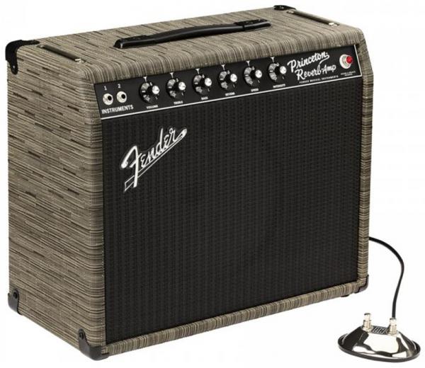 Fender FSR 65 Princeton Tube Combo Amplifier, Chilewich Bamboo Charcoal, 230V UK