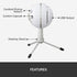 BLUE MICROPHONES SNOWBALL ICE USB MICROPHONE WHITE |  BLUE MICROPHONE |  USB MICROPHONE |  Zoso Music