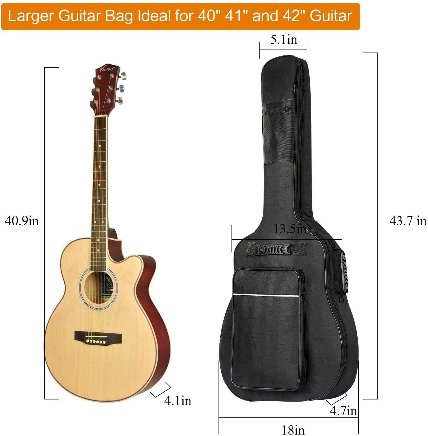 ACOUSTIC GUITAR BAG FOR 41"IN WITH SPONGE  B41 | KM , Zoso Music