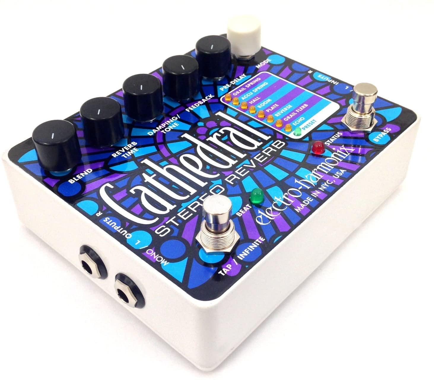 Electro-Harmonix Cathedral Stereo Reverb Guitar Effects Pedal | ELECTRO-HARMONIX , Zoso Music