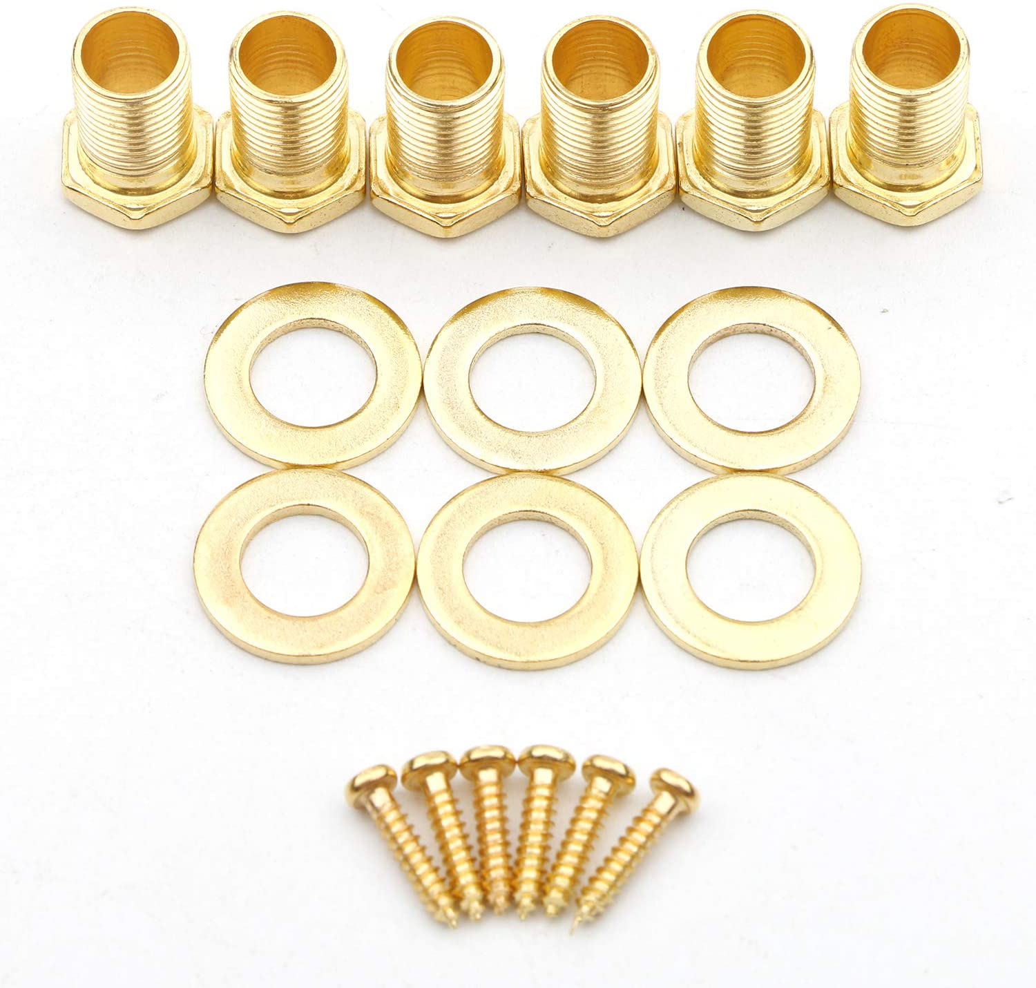 GOLD GUITAR PARTS 6PCS MACHINE HEAD KNOBS GUITAR STRING TUNING PEG TUNERS (ELECTRIC / ACOUSTIC GUITAR/ ZOSO), KM, GUITAR & BASS ACCESSORIES, km-guitar-bass-accessories-km-ad-016j-set, ZOSO MUSIC SDN BHD