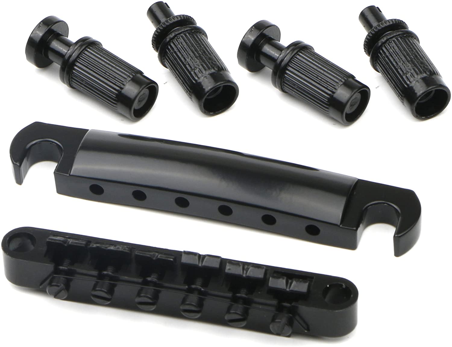 TUNE-O-MATIC BRIDGE TAILPIECE BRIDGE FOR LES PAUL GUITAR BLACK QQ46, KM, GUITAR & BASS ACCESSORIES, km-guitar-bass-accessories-km-qq46, ZOSO MUSIC SDN BHD