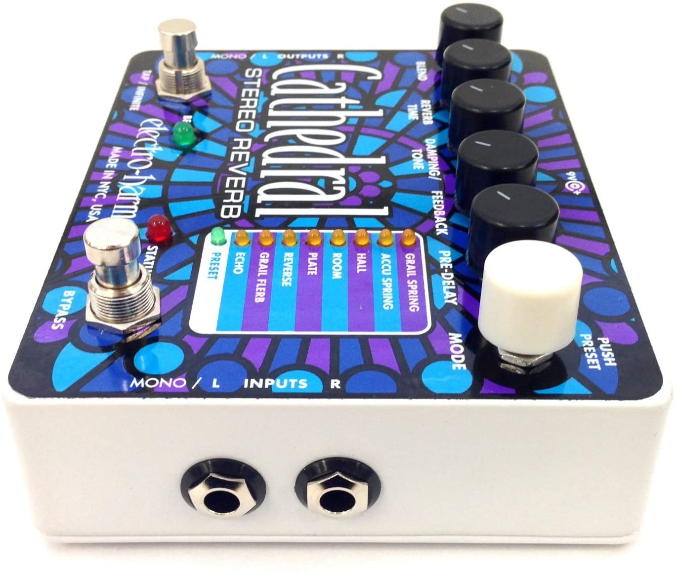 Electro-Harmonix Cathedral Stereo Reverb Guitar Effects Pedal | ELECTRO-HARMONIX , Zoso Music
