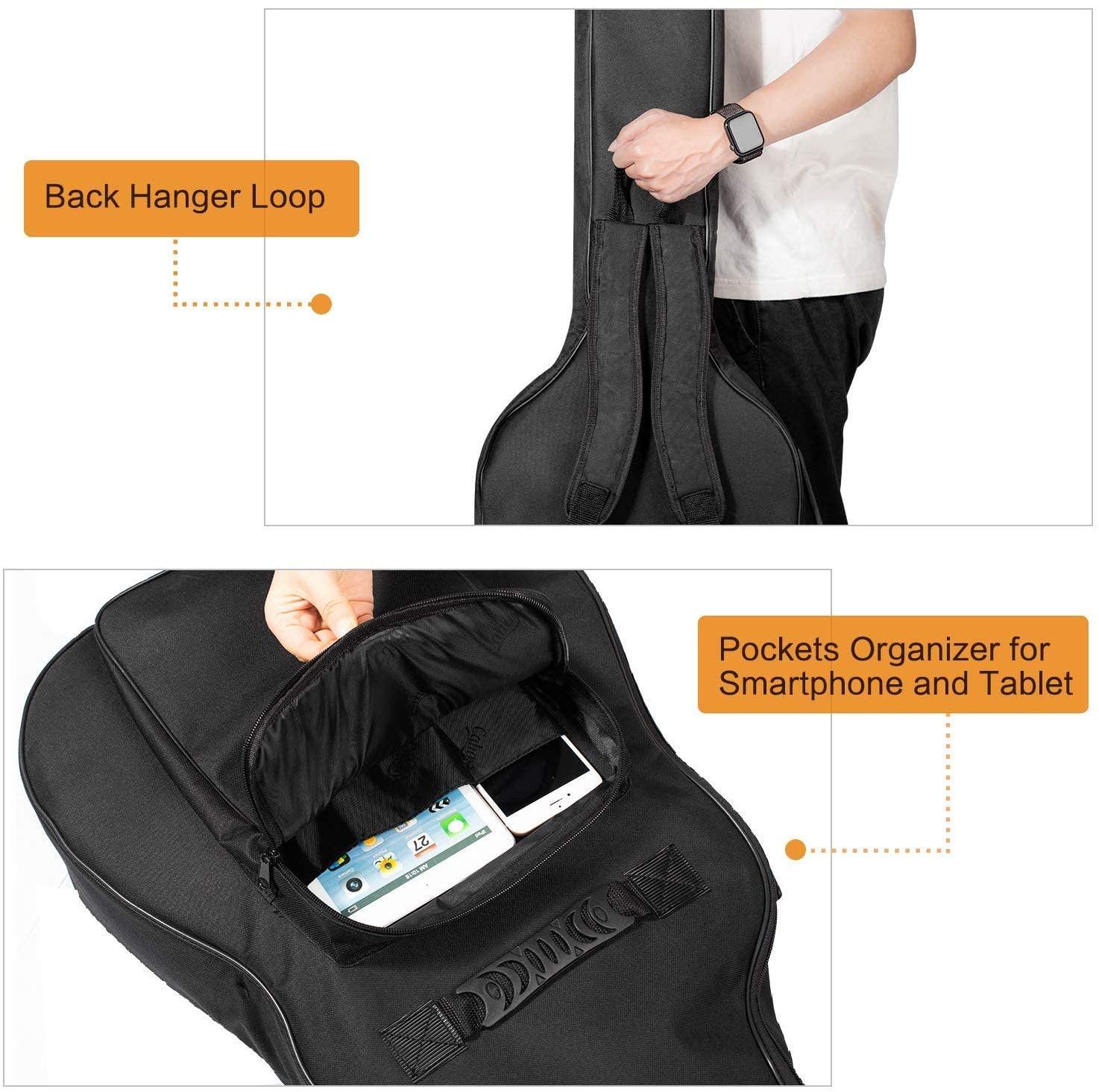 ACOUSTIC GUITAR BAG FOR 41"IN WITH SPONGE  B41 | KM , Zoso Music