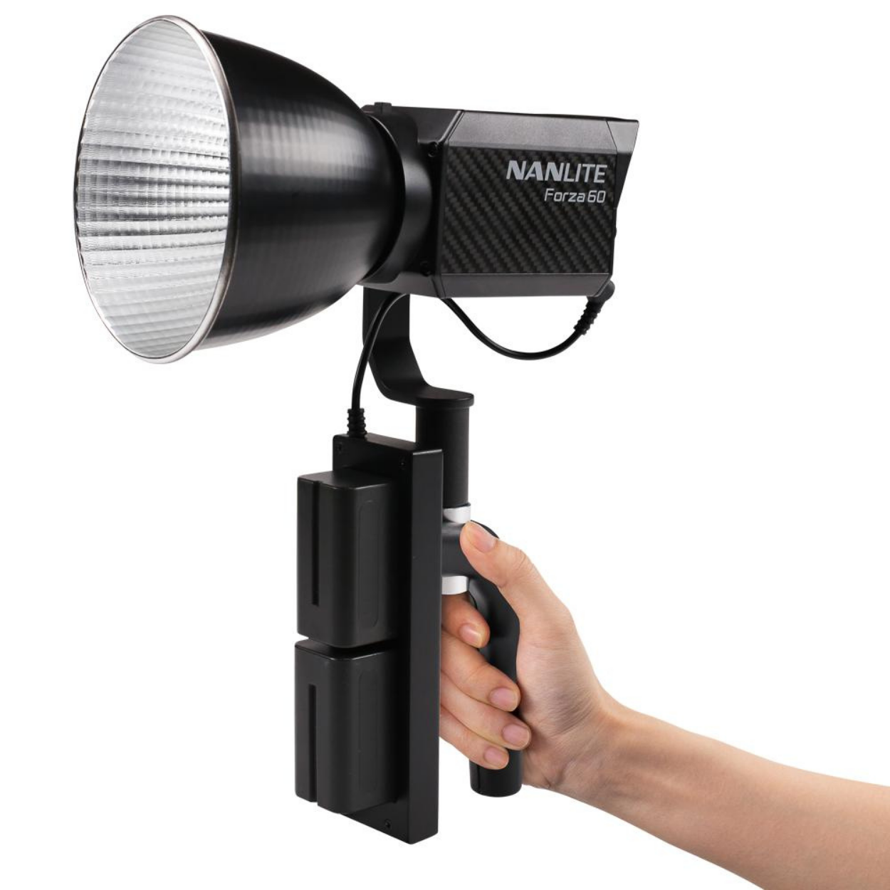 NANLITE FORZA 60 W/BH-FZ60, AS-BA-FZ60 (60 LED LIGHT 5600K, BATTERY HOLDER,BOWENS MOUNT ADAPTER), NANLITE, VIDEO LIGHTING, nanlite-video-lighting-forza60, ZOSO MUSIC SDN BHD