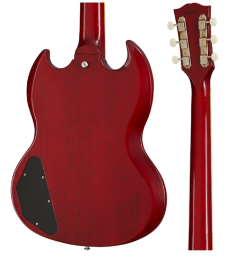 Gibson 1963 SG Special Reissue Lightning Bar VOS Electric Guitar, Cherry Red (SGSP63VOCHNH1)