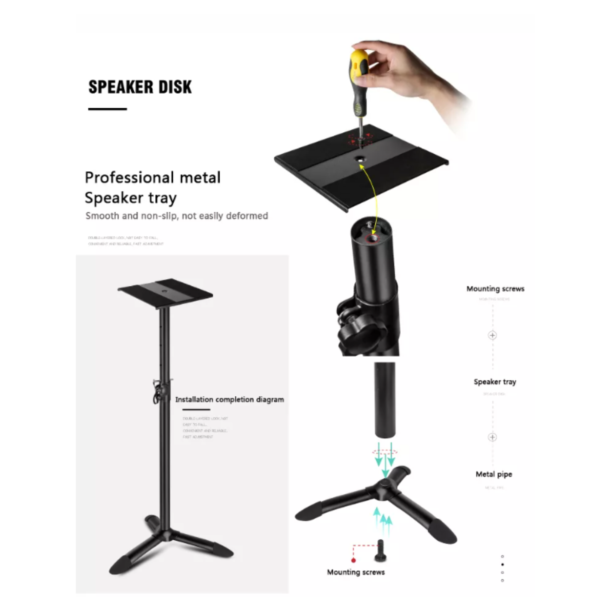 NEOWOOD LKT-610 STUDIO MONITOR STAND |  NEOWOOD |  STUDIO MONITOR STAND |  Zoso Music