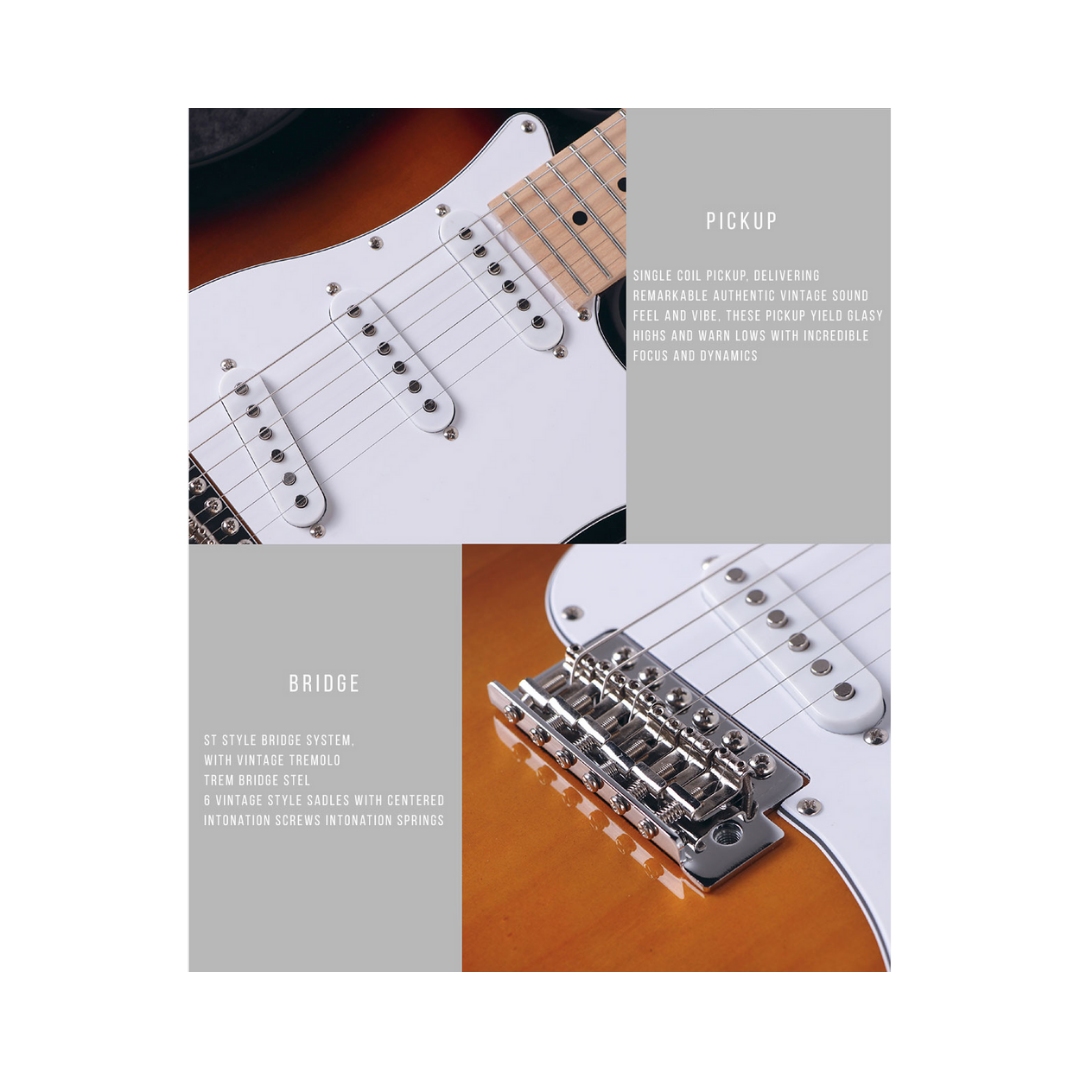 J&D ST STANDARD (STD) STRATOCASTER SSS ELECTRIC GUITAR BLACK (ST SSS), J&D, ELECTRIC GUITAR, j-d-electric-guitar-st-std-bk, ZOSO MUSIC SDN BHD