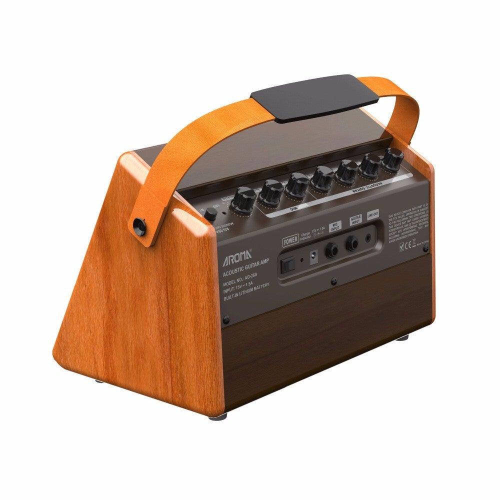 Aroma AG26A Acoustic Guitar Amp 25 Watts With Bluetooth Wooden Cabinet | AROMA , Zoso Music