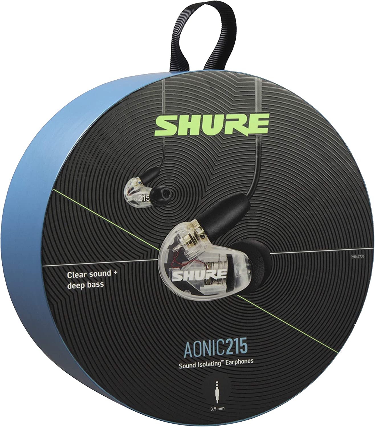 SHURE AONIC 215 SOUND ISOLATING EARPHONES - CLEAR
