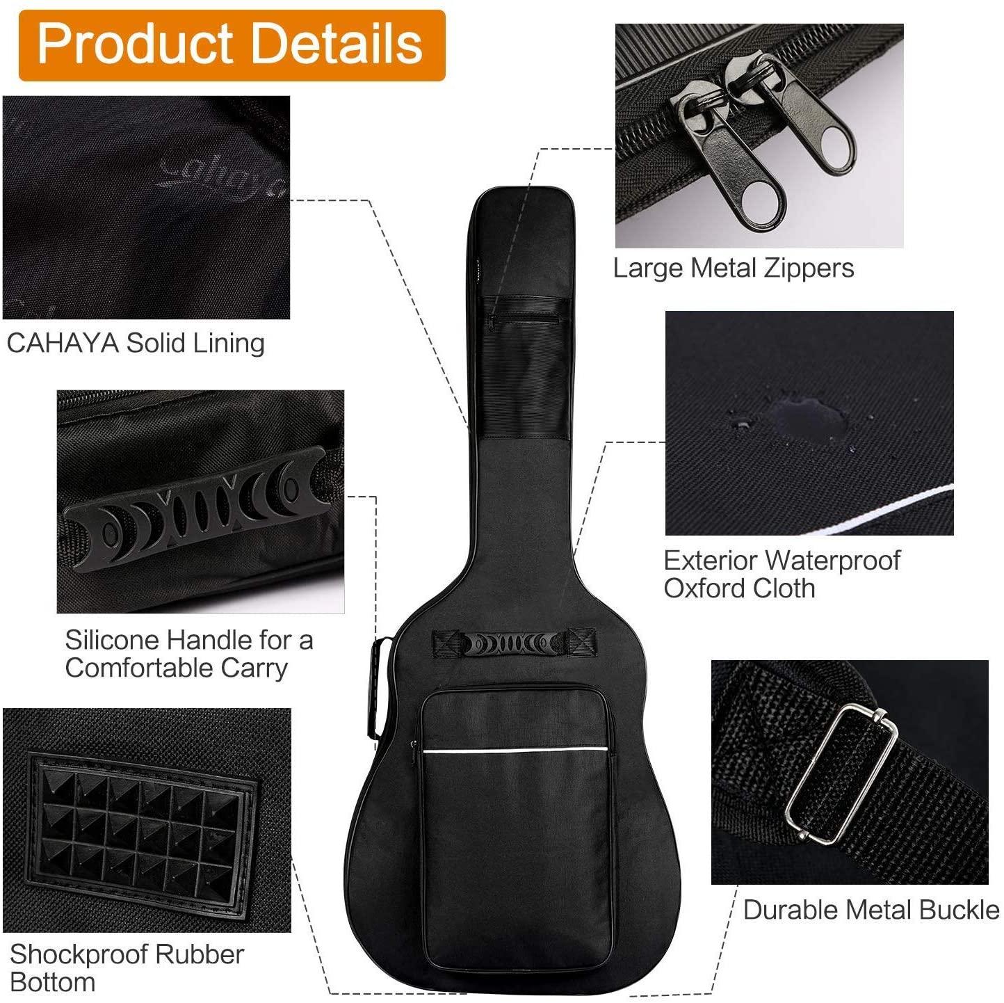 ACOUSTIC GUITAR BAG FOR 41"IN WITH SPONGE  B41 | KM , Zoso Music