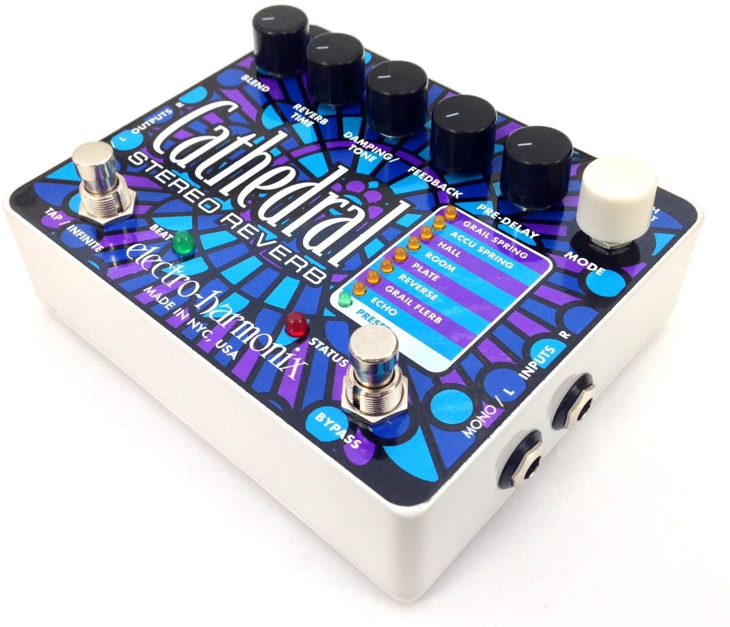 Electro-Harmonix Cathedral Stereo Reverb Guitar Effects Pedal | ELECTRO-HARMONIX , Zoso Music