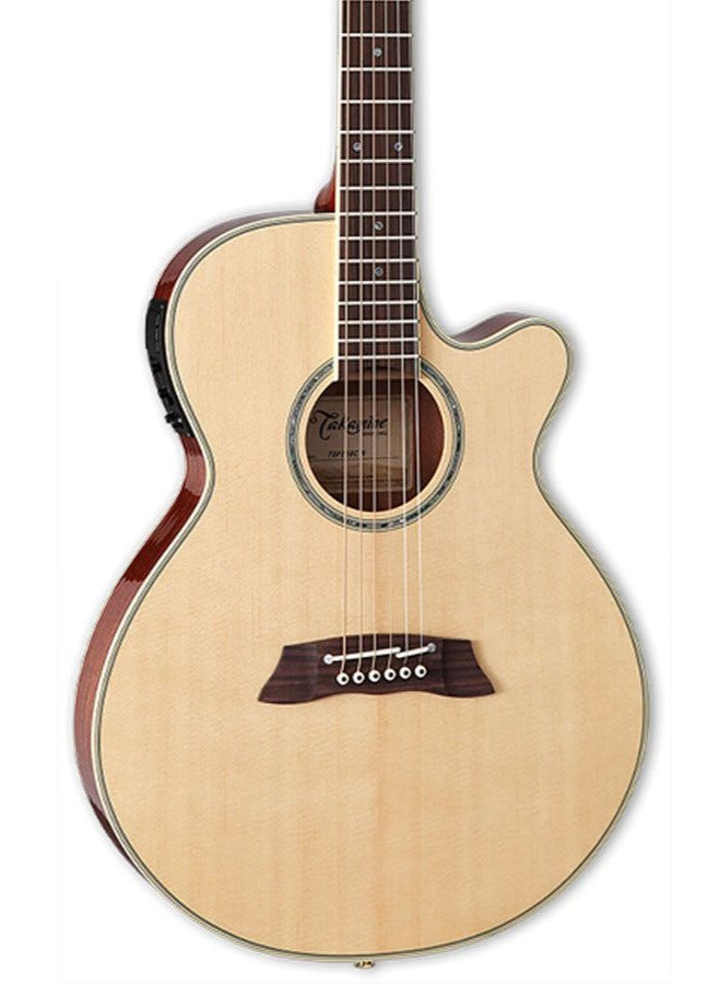 TAKAMINE TSP138CN PRO SERIES THINLINE FX CUTAWAY ACOUSTIC-ELECTRIC GUITAR, CT-3N PREAMP & SEMI-HARD CASE (MADE IN JAPAN)